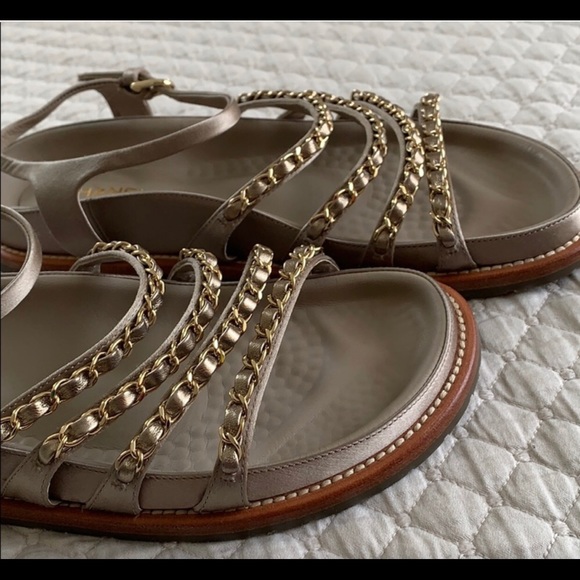 Authentic Chanel Chain Sandals - Picture 6 of 8